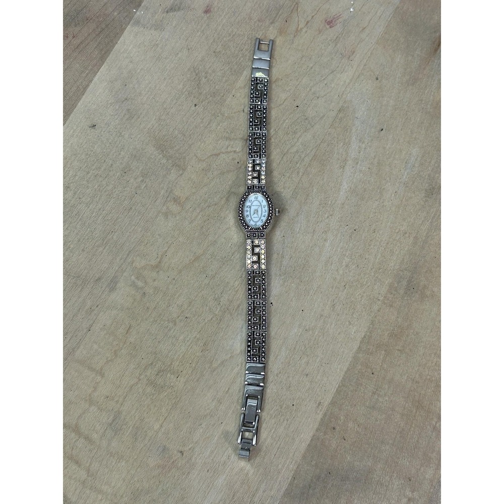 Harve Benard Womens Quartz Dress Watch Silver Rhinestone Bracelet Japan Movt